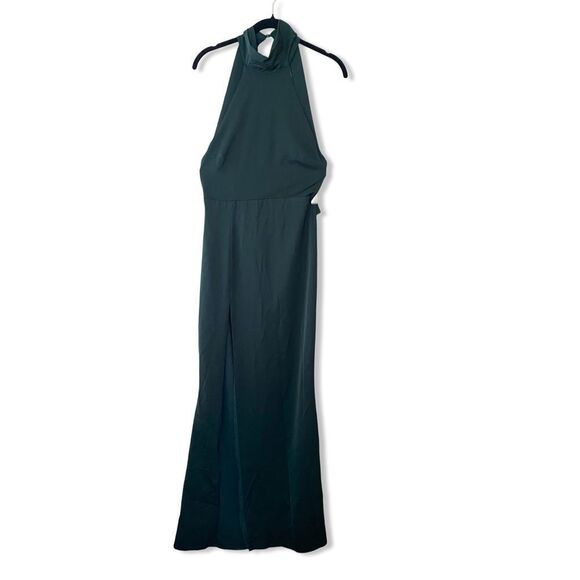 NBD Everett gown dress green maxi strappy backless Revolve NWT XL - Picture 6 of 11